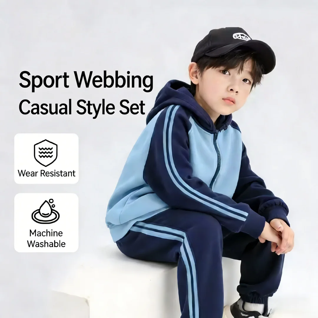 

Детский спортивный костюм для мальчиков и девочек, весенне-осенний, удобный, легкий, дышащий, с капюшоном, из мягкого хлопка, с брюками