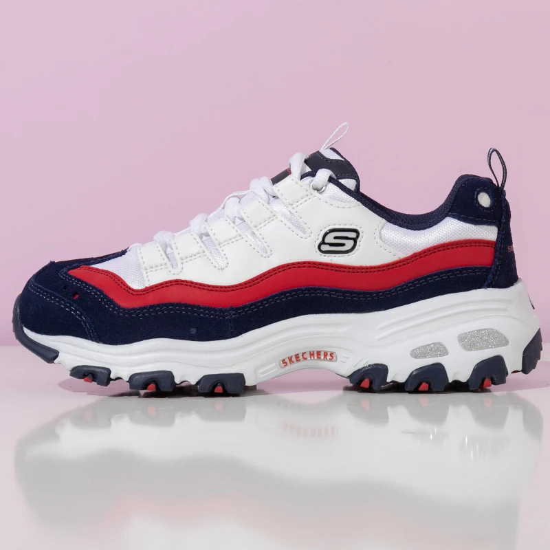 Женские кроссовки Skechers на толстой подошве в стиле Dad Shoes для активного отдыха и путешествий, модные, удобные, дыш