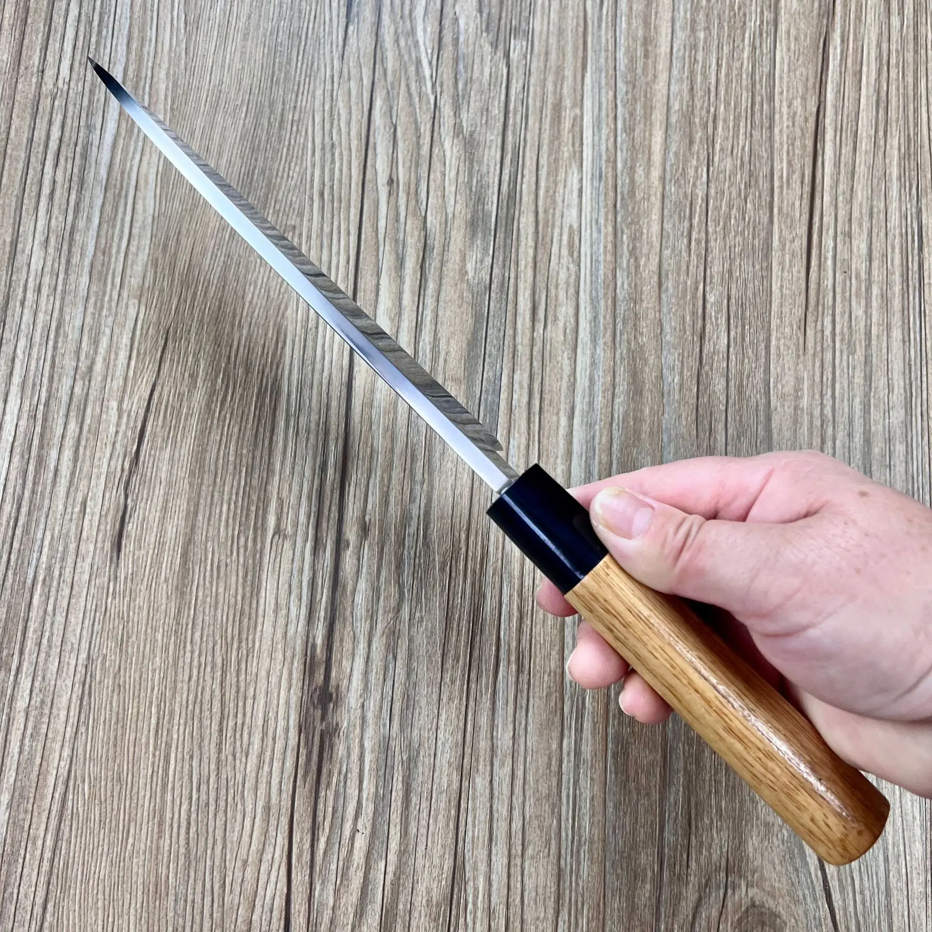 Deba Knife Single-edged Blade Wood Handle Cleaver Sashimi Slicing Sushi Chopper Fish Handmade Forged Kitchen Knife 9Cr18CoMov