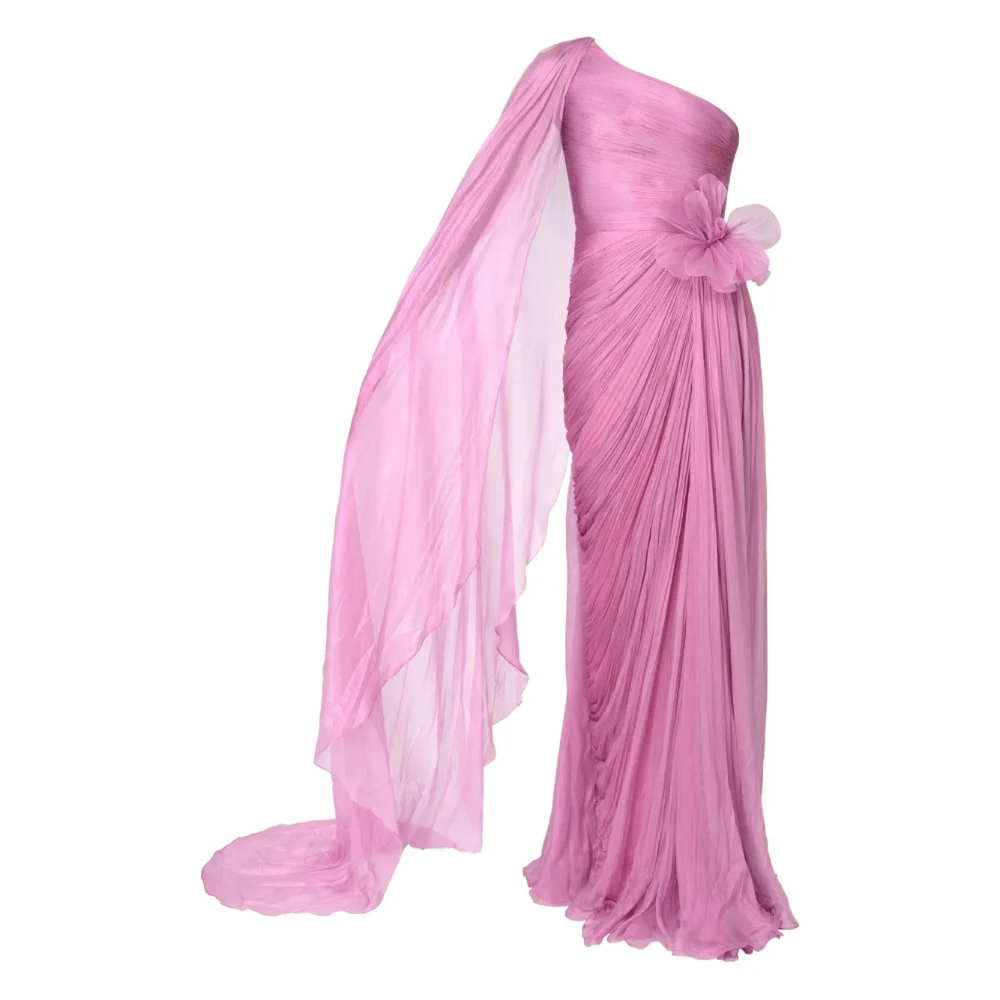 Vestidos de Noche de gasa brillantes, un hombro, línea A, vestido para ocasiones formales, exquisito vestido de fiesta de graduación de alta calidad personalizado para mujer