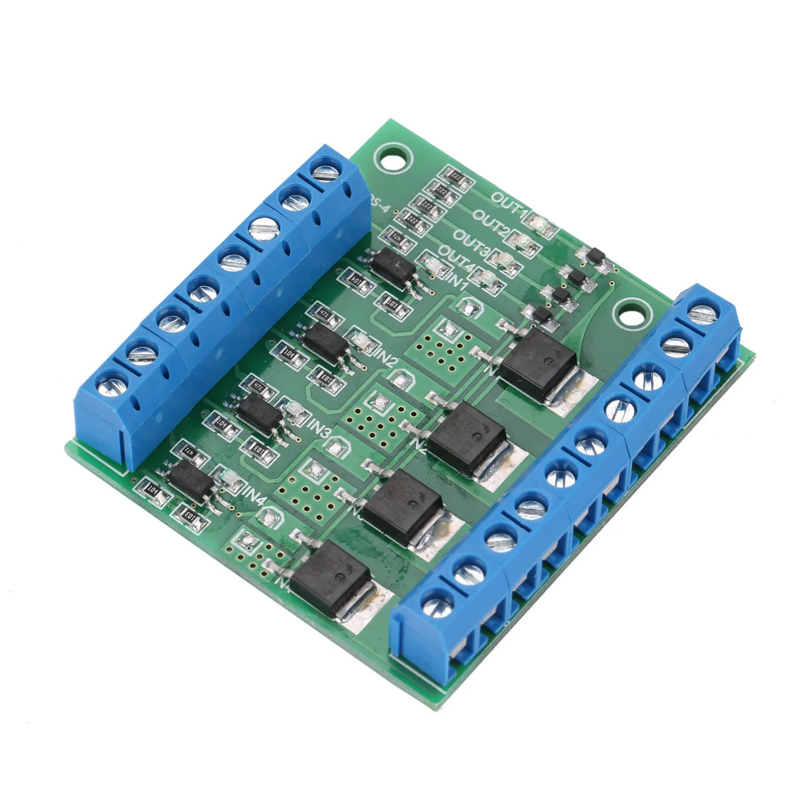 PWM 4-Channel MOS FET Module PLC Amplifier Circuit Board Driver Module 3-20V to 3.7-27VDC 10A