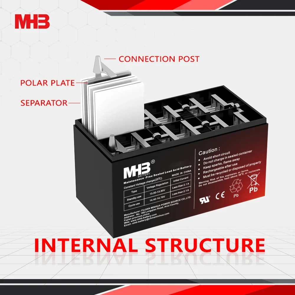 Mhb MLD2500-2 Batteria al piombo acido a ciclo profondo 2v 2500ah per accumulo solare per sistema Ups