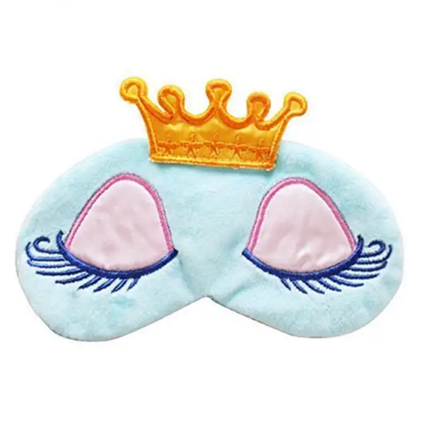 Satin Velvet Eye Mask Sleeping Eyeshade Cute Cartoon Sleep Patch for Travel Spa Relaxation Home Nap