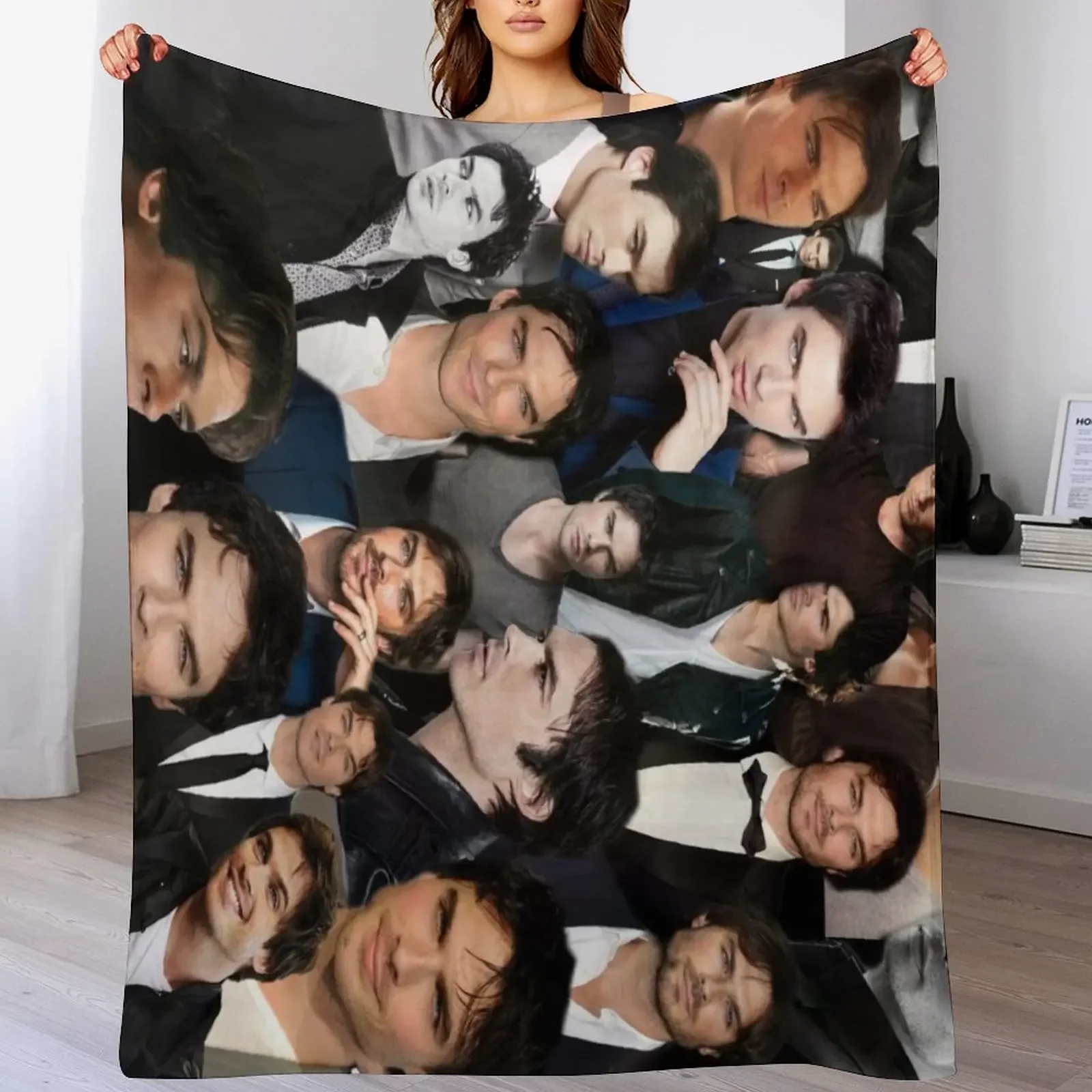 

Ian Somerhalder Editing Throw Blanket Personalized Gift Shaggy heavy to sleep Comforter Blankets