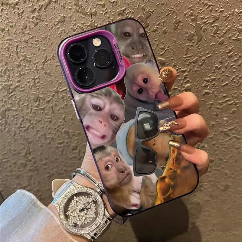 New Creative Monkey Pattern Phone Case For iPhone 17 16 Pro Max 16E 15 14 13 12 11 Pro XS X XR 7 8 Plus SE2 Shockproof TPU Cover
