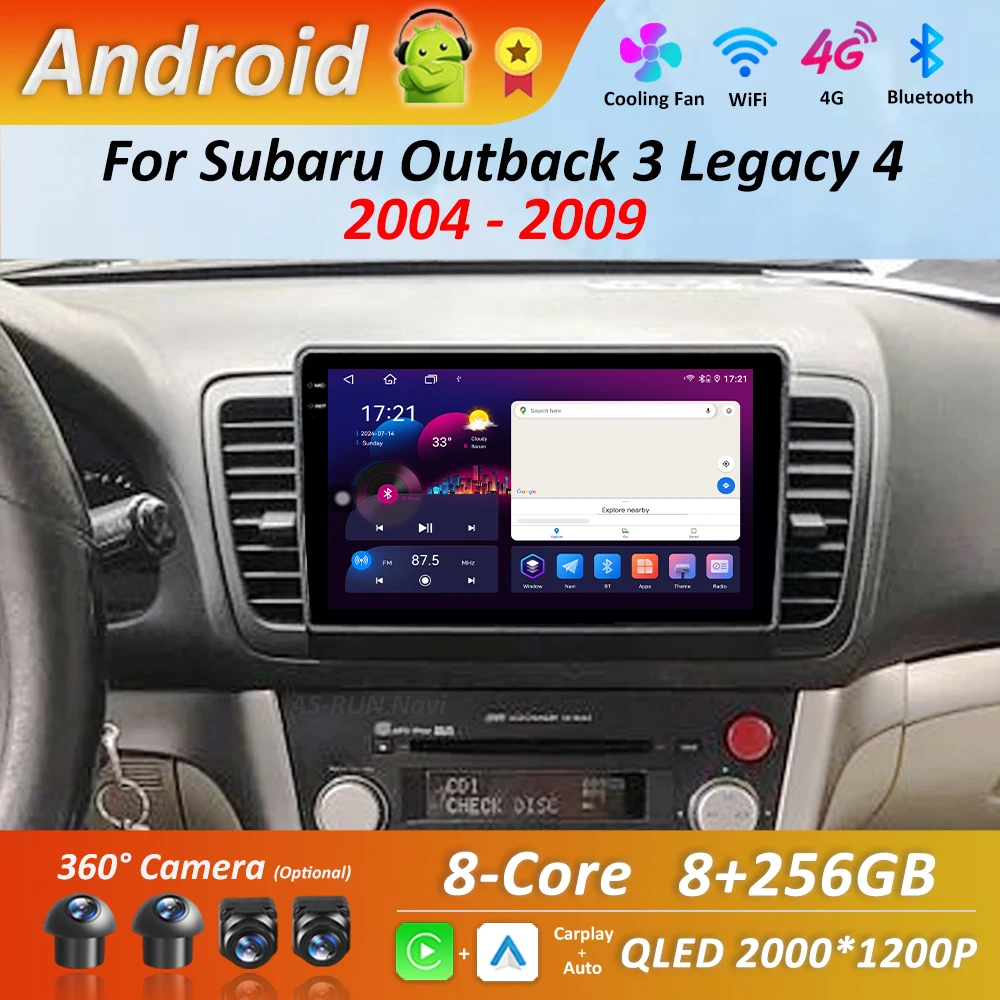 Android OS for Subaru Outback 3 Legacy 4 2004 - 2009 Car Radio Video Multimedia Player GPS WiFi 4G Bluetooh HD Screen Auto Tools