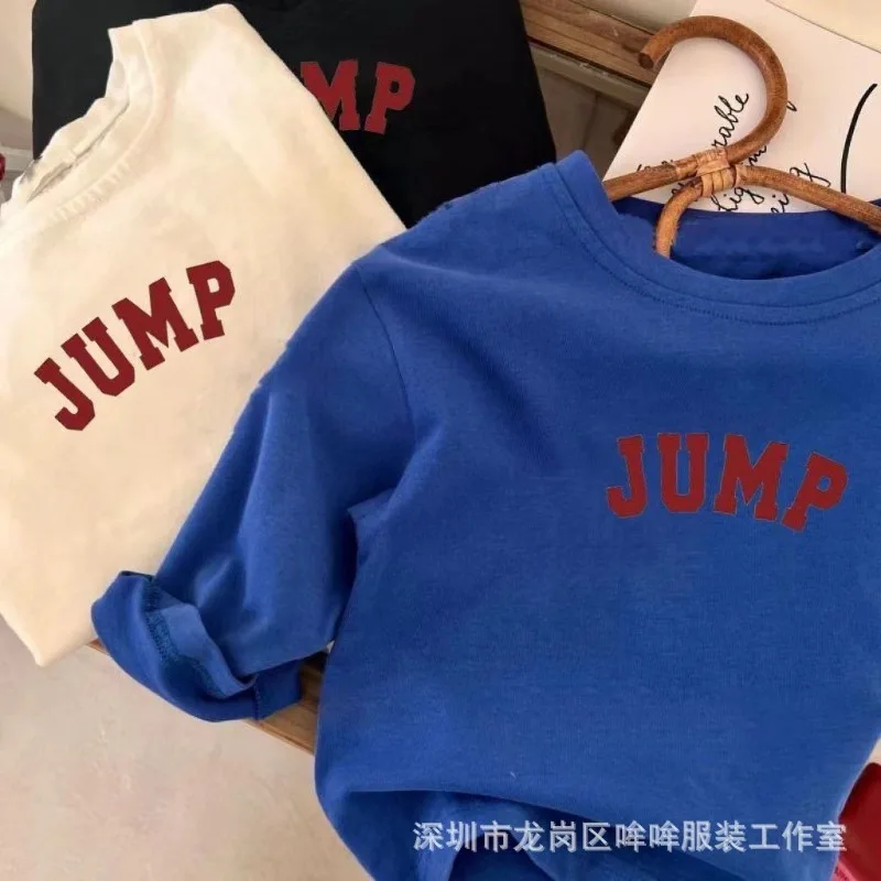 2026 Herbst 2-12 Jahre Kinder Jungen Langarm-T-Shirts Kinder Jungen Bedruckte Einfache T-Shirts Lockerer Rundhals-Kragen Kleinkind Baby Jungen Pullover – Detail 8