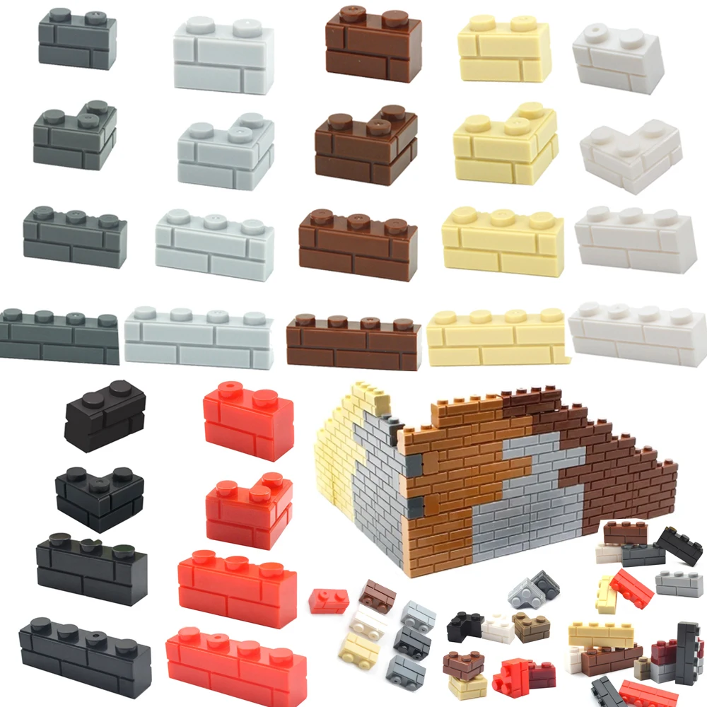 

DIY Building Blocks Wall Figures Bricks 1x2 1x3 1x4 Dots Constructions City Creative Toys Build MOC Compatible with 98283 15533