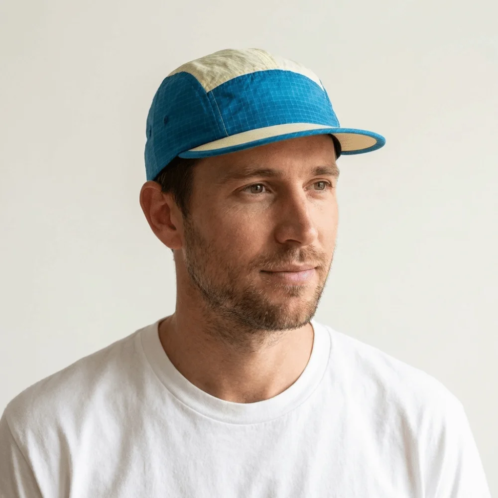 Einfarbige Baseballkappe mit flachem Schirm, schnelltrocknend, atmungsaktive Herren-Sommermütze im koreanischen Stil, Outdoor-Schirmmütze – Detail 7