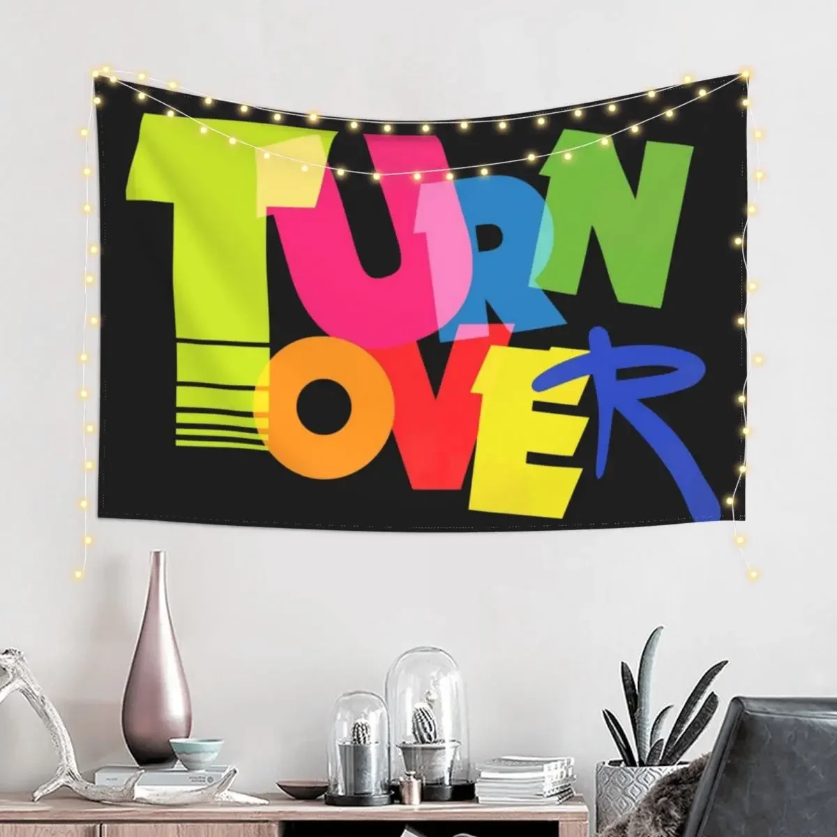 Turnover tour logo Tapestry Decoration Bedroom Room Decor Aesthetic Tapestry