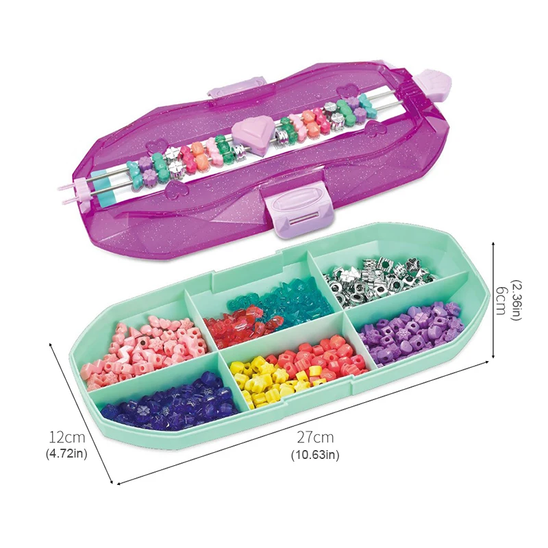 Iy Handmade Beaded Children's Toy Creative Loose Spacer Beads Crafts Making Bracelet Necklace Jewelry Kit Girl Toy Gift