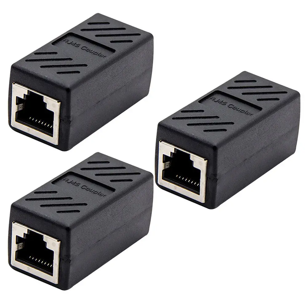 3Pcs Ethernet Coupler Cat6 Connector Rj45 Ethernet Adapter Cable Extender Reliable Connection