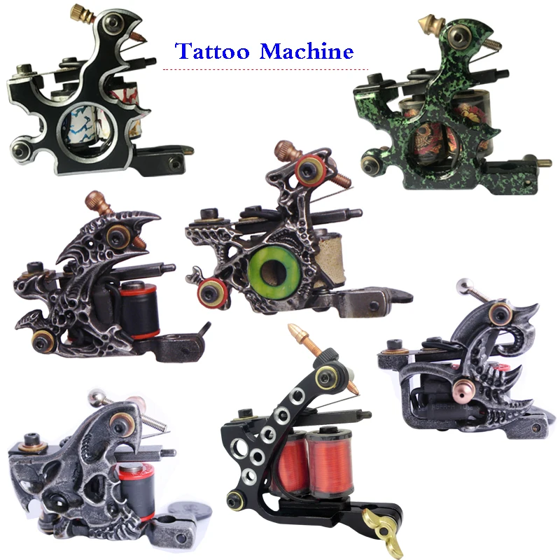 

Professional Coil Tattoo Machine 10 Wrap Coils Iron Handmade Tattoo Machine Gun for Liner Shader Body Art Tattoo Supplies