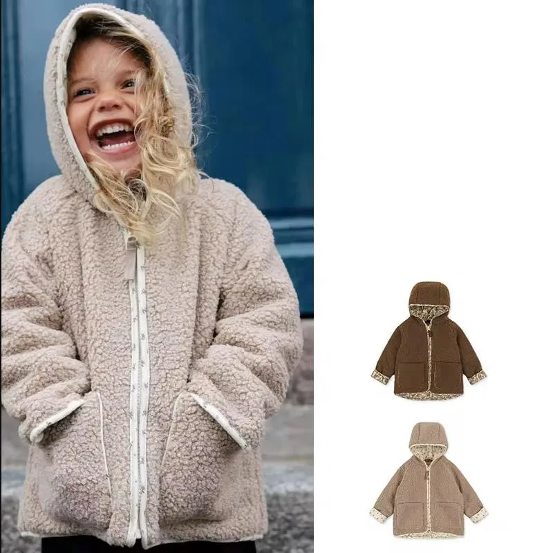 Brand Children's Jacket 2023 Winter New Cartoon Fashion Padded Boys Jacket Cotton Warm Cute Girls Clothes Children's Clothing