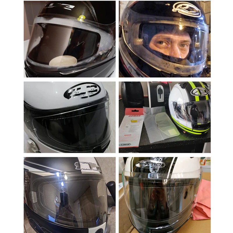 SOMAN Universal Visor Film Anti Fog Motorcycle Helmet for AGV SHOEI HJC X14 K5 K3SV K1 Moto Helmet Accessories Antifog Lens Film