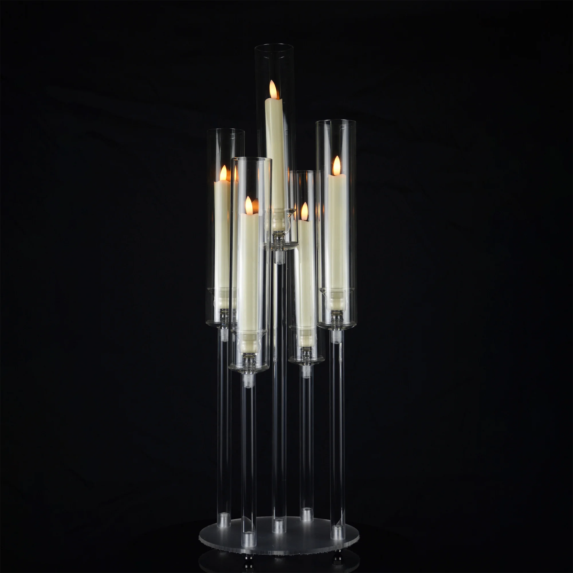 All Clear Candle Stand Luxury Candle Holders Wedding Candlesticks Flower Stand Holder For Center Table Decoration