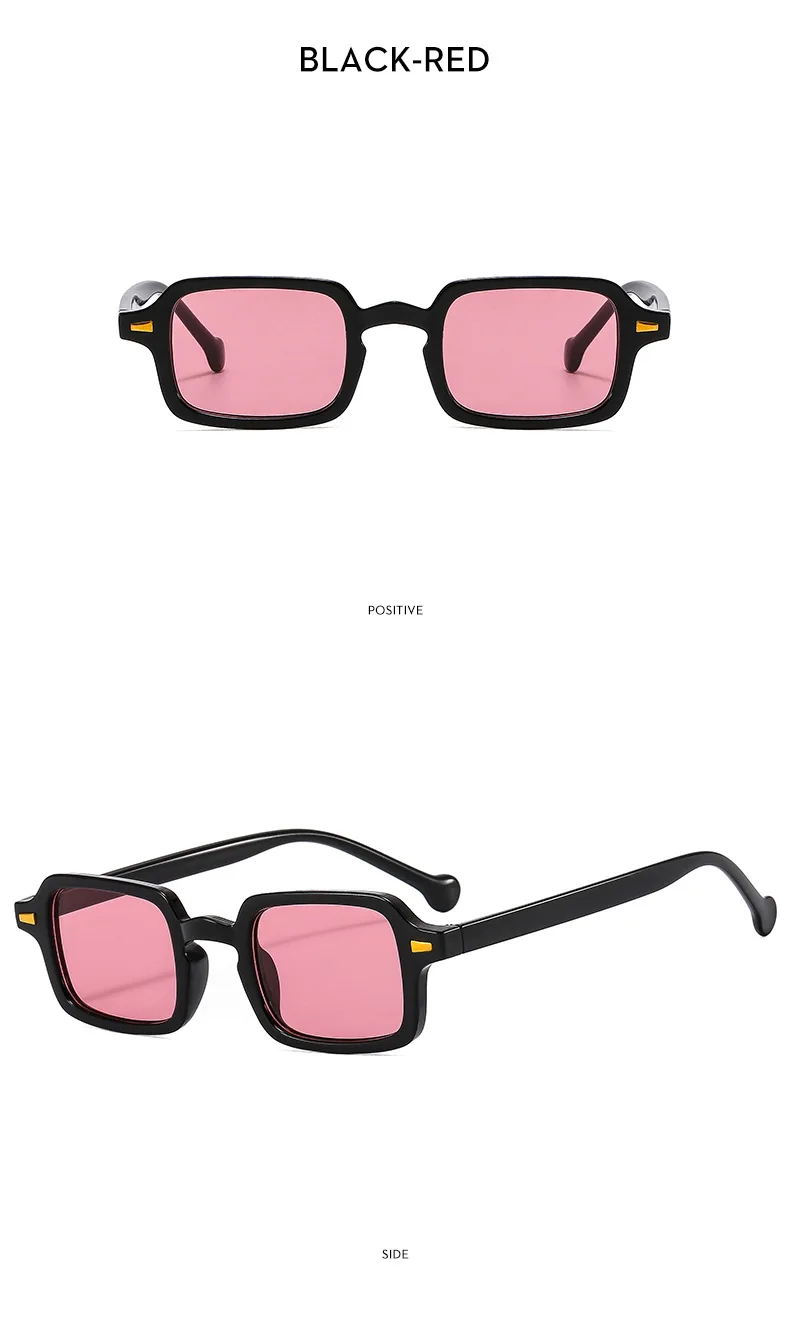 8 Teile/satz Luxuriöse Rechteck Sonnenbrille Frauen Oval Vintage Quadrat Sonnenbrille Männer Shades Weibliche Brillen Anti-glare Gläser – Detail 10