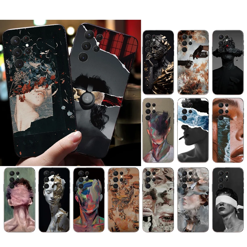 Man Art Artwork Phone Case For S24 S23 S22 S21 S20 Ultra S20 S22 S21 S23 S20 FE S24 Plus