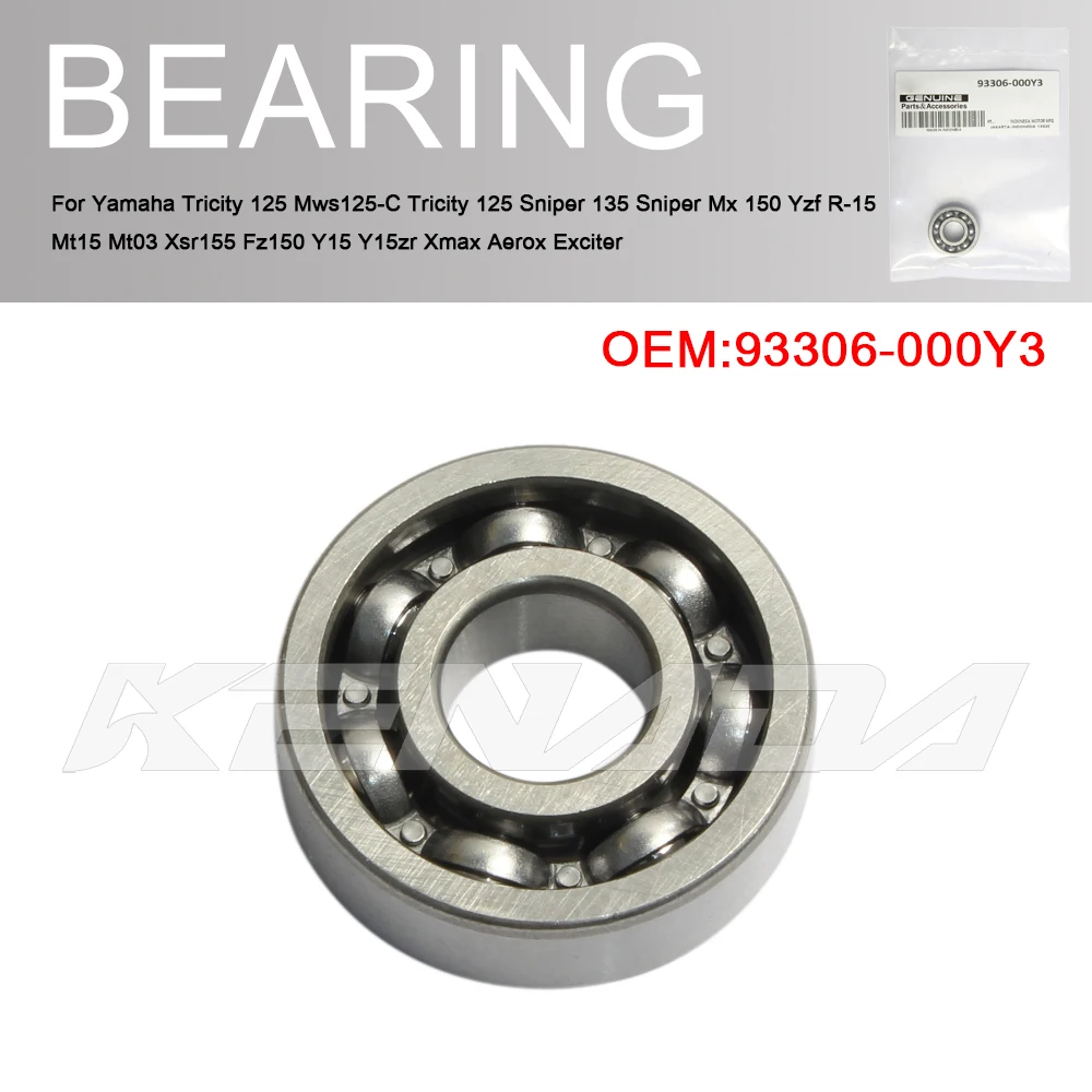 For Yamaha Tricity 125 Mws125-C Tricity 125 Sniper 135 Sniper Mx 150 Yzf R-15 Mt15 Mt03 Xsr155 Fz150 Y15 Y15z WATER PUMP BEARING