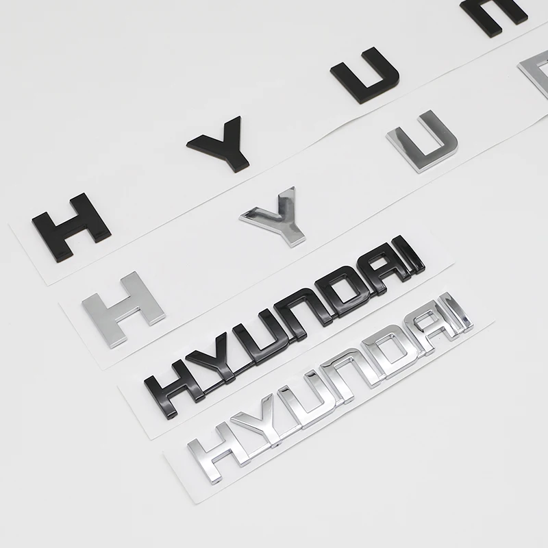 هيونداي I40 I20 توكسون سانتا في سوناتا سولاريس أكسنت إلنترا كونا المكان ABS ثلاثية الأبعاد سيارة معدنية جذع شارة لوحة اسم رسائل ملصق
