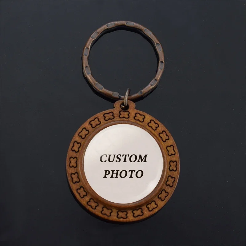 Custom Photo Keychains 6 Style Glass Cabochon Custom Keychain fashion key chains men women birthday special gifts Dropshipping