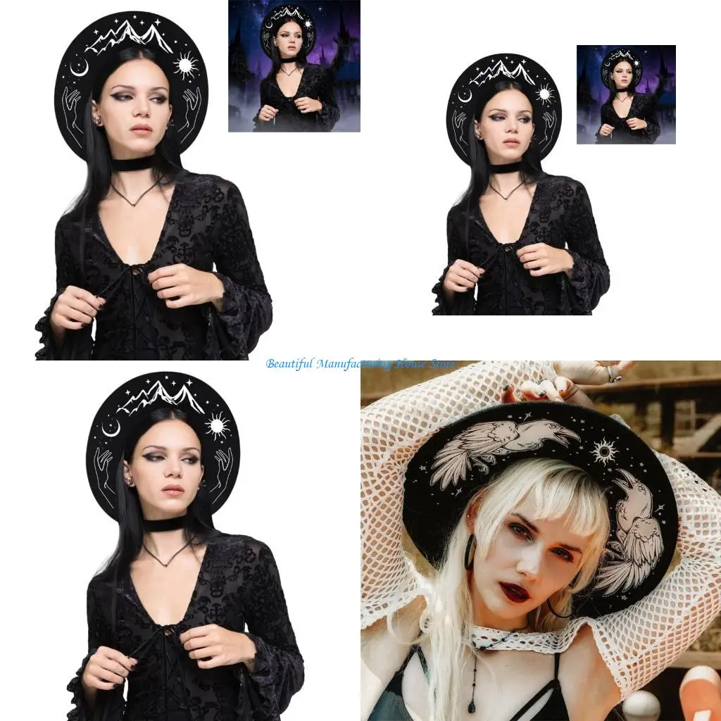 e56a-gothic-hat-for-themed-event-photo-props-and-daily-fashion-wear-durable-cotton-polyester-material