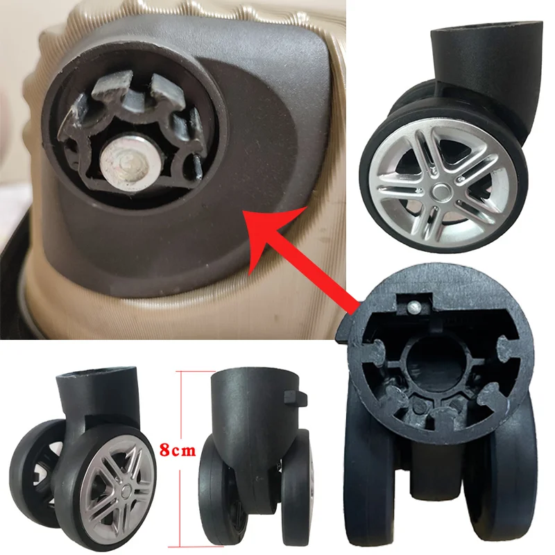 

Аксессуары для съемных колес для чемодана, поворотные колеса, шкивы для чемодана, замена колес и колеса для ящика с паролем.