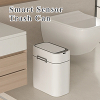9L Narrow Smart Sensor Trash Can Wastebasket Trash Bin Toilet Garbage Bucket Dustbin with lock For Bathroom Home Kitchen New