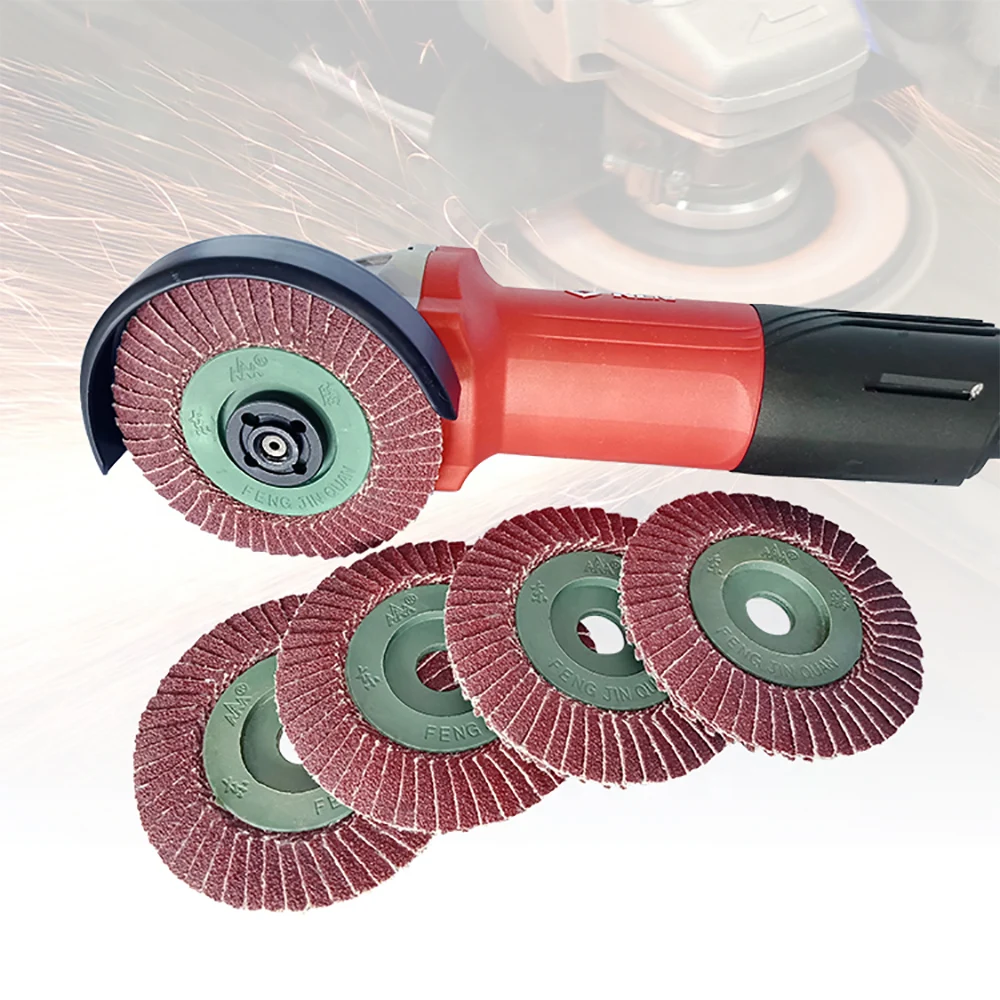 

100x16mm Flat Flap Discs 4Inch Grinding Wheel Mini Angle Grinder Accessories 50 Pages Sanding Discs For Metal Wood Polishing 80#