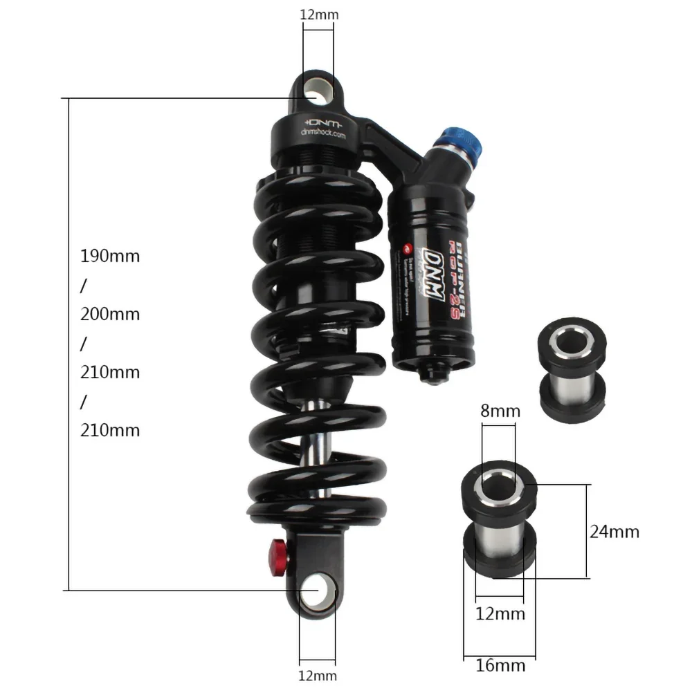 2024 DNM RCP-2S DH FR AM MTB Bicycle Shocks MOTORCYCLE SHOCK BIKE ABSORBER 190MM 200MM 210MM 220MM 240MM Suspension Bike  Parts