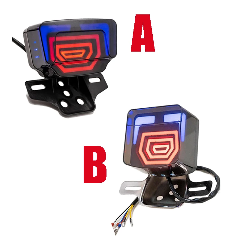 Lampu Belakang LED Modifikasi untuk Sepeda Motor Haojue Qingqi Lifan Loncin Skygo Haojin GN125 HJ125 SG125 CG125 Dekorasi Lampu Rem Belakang