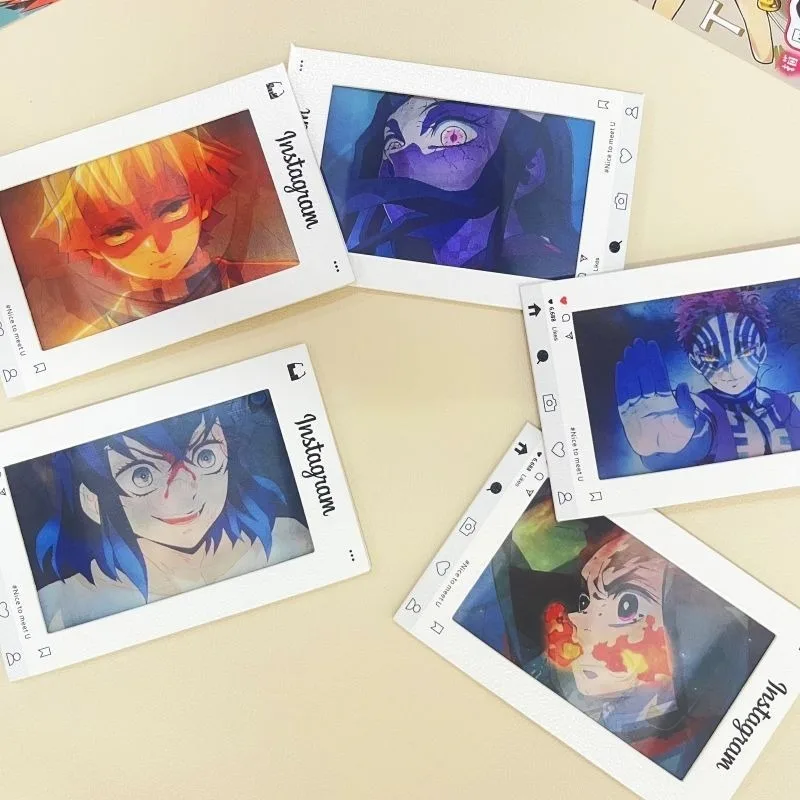 

Creative Demon Slayer Cards Shinobu Kyoujurou Anime Action Figure Grating Bookmark Desktop Ornament Anime Merchandise Toys Gift