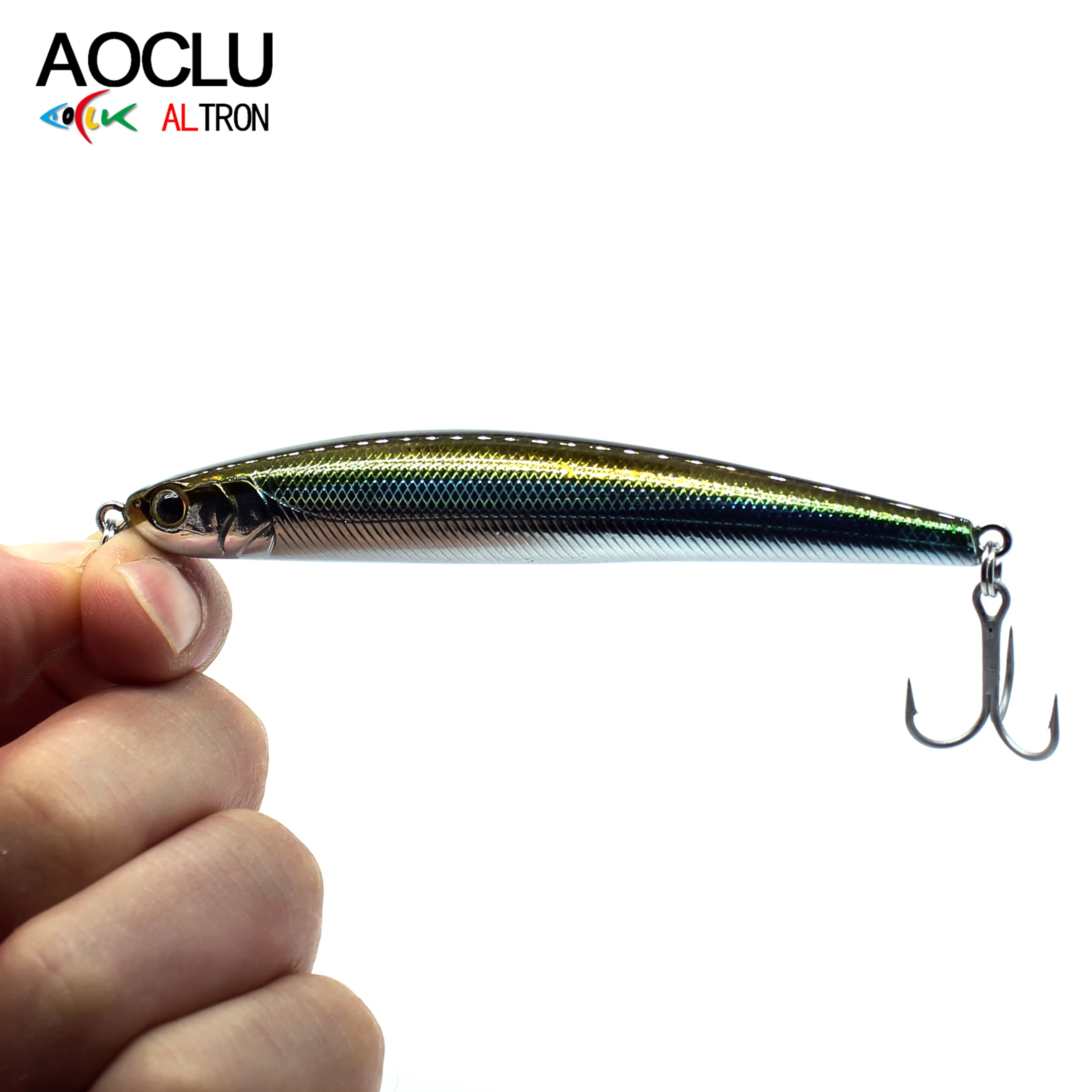 AOCLU Sinking Stick Bleistift Wobbler 9cm 28,3g Harten Köder Locken Bass Frische Salzwasser VMC Haken Tiefsee Boot felsen Angeln – Detail 3