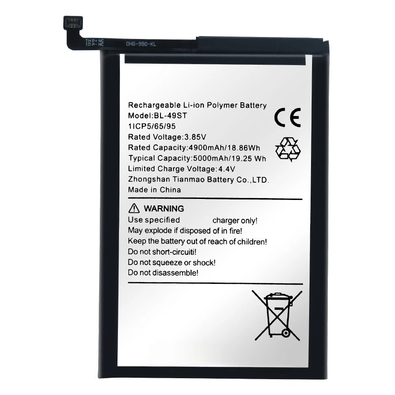 Wysokiej jakości nowa bateria do telefonu komórkowego 3.85V 4900mAh BL-49ST do TECNO Spark10C Camon18