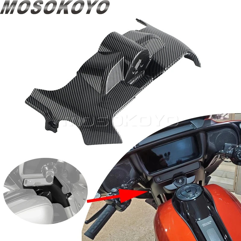 

Motorcycle Switch Console Batwing Dash Panel Accent Fairing Cover For Harley Touring CVO Street Glide FLHX FLHXU FLHXSE 23-25