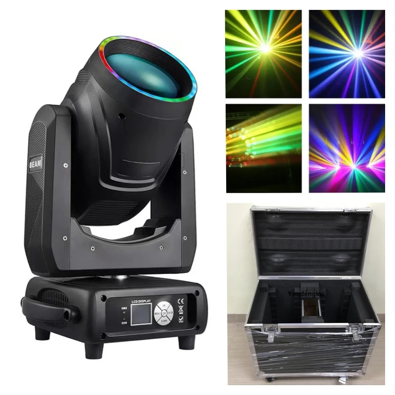 4pcs with flightcase 320W Mini Rgb Led strip moving head DMX rotation Moving beam Lights 320W