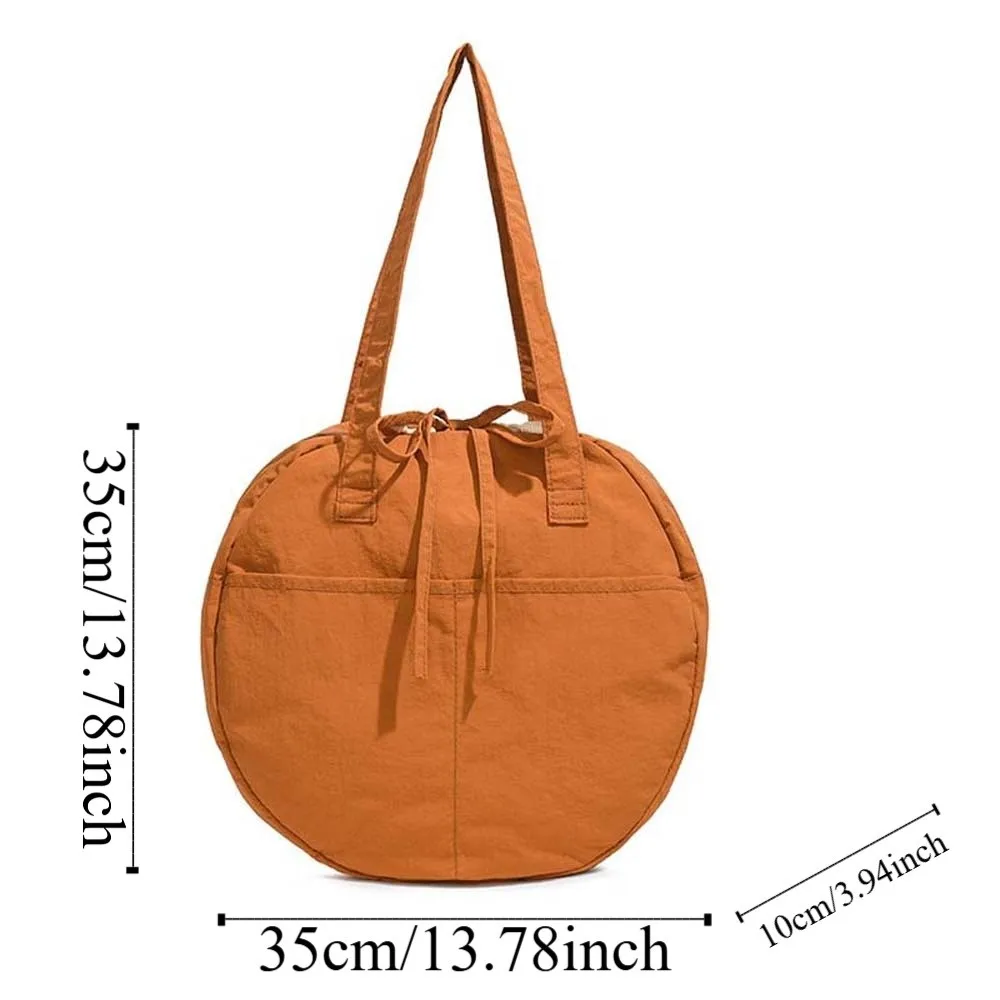 和風ショルダーラウンドバッグオックスフォード布抗スプラッシュ水大容量ハンドバッグポータブル弓カジュアル女性ポーチ毎日