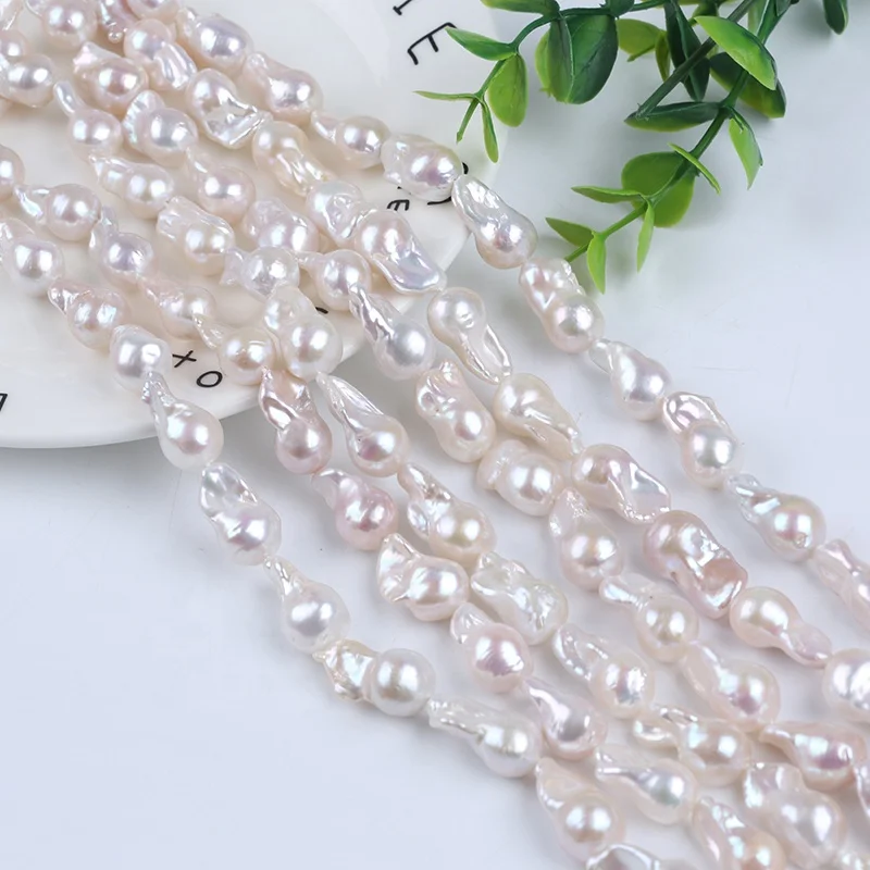 

11-13mm Top Quality Natural White Color Freshwater Baroque Pearls Beads Strand Diy Jewelry Making