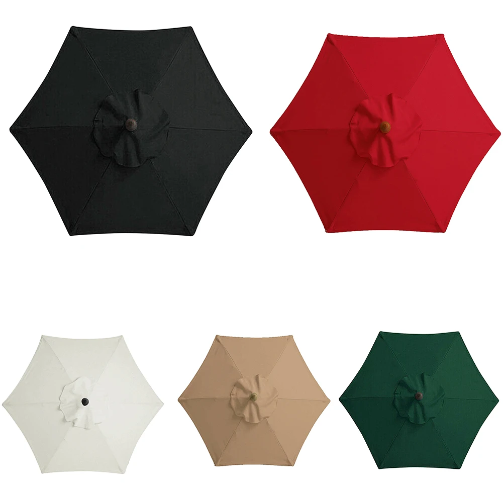 

6 Bones Umbrella Replacement Canopy Without Stand 2m Sunshade Umbrella Cover UV Protection Detachable for Outdoor Beach Garden