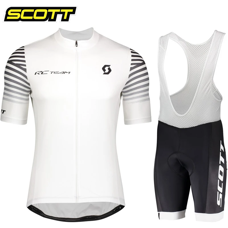 Summer Pro Team SCOTT Cycling Jersey 19D Gel Bib Set Bike Clothing Ropa Ciclismo Bicycle Wear Clothes Mens Short Maillot Culotte