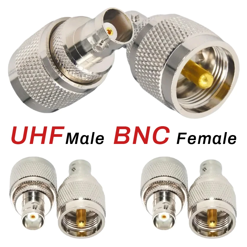 

UHF-разъем (штекер) на BNC-разъем (гнездо) с прямым соединением, коаксиальный адаптер PL-259