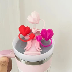 10mm Diamond Silicone Straw Cover For Stanley 30&40Oz Tumbler Cup Dustproof Sleeve Reusable Sippy Plug Cap Tips Cup Accessories