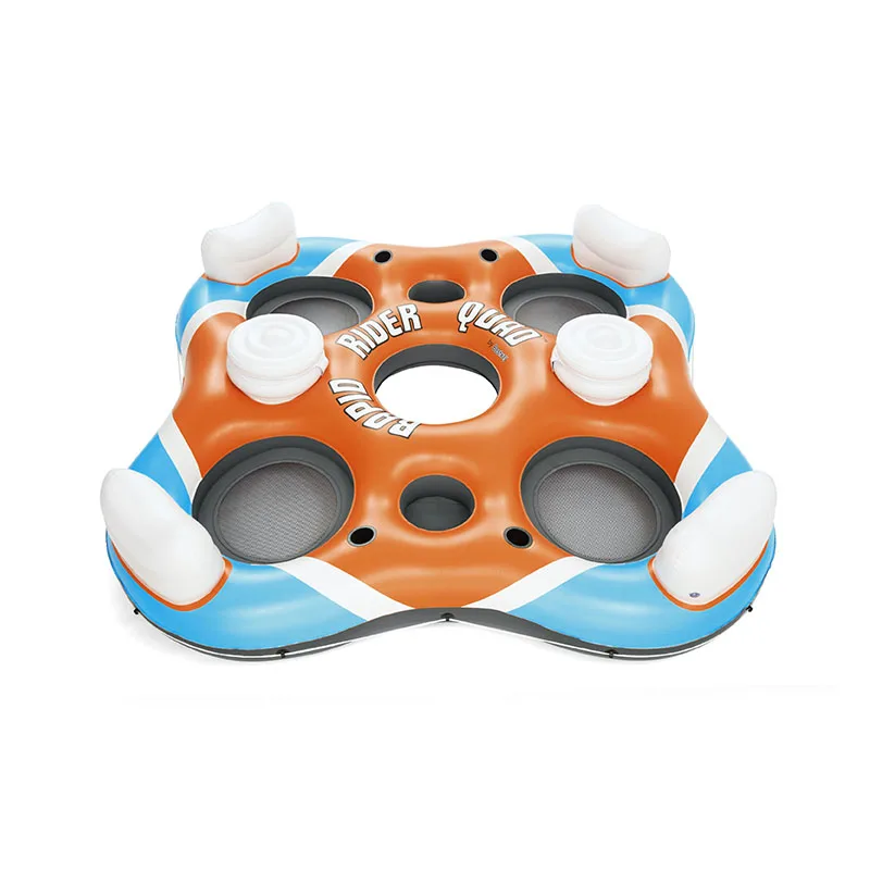 4 People Swimming Inflatable Pool Float Insland