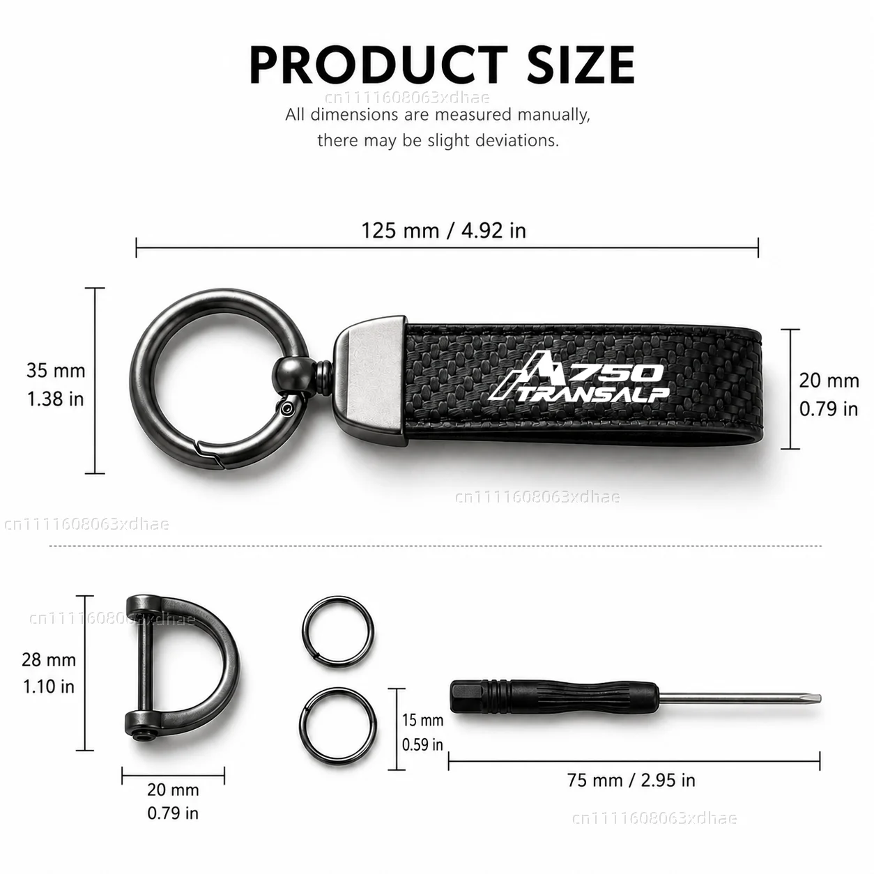 High-Grade Leather Motorcycle Keychain Holder Keyring Accessories For Honda TRANSALP XL750 TRANSALP 750 TRANSALP750