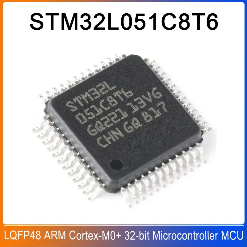 5/1PCS STM32L051C8T6 LQFP48 STM32L051 ARM Cortex-M0+ 32MHz 64KB FLASH 32-bit Microcontroller MCU