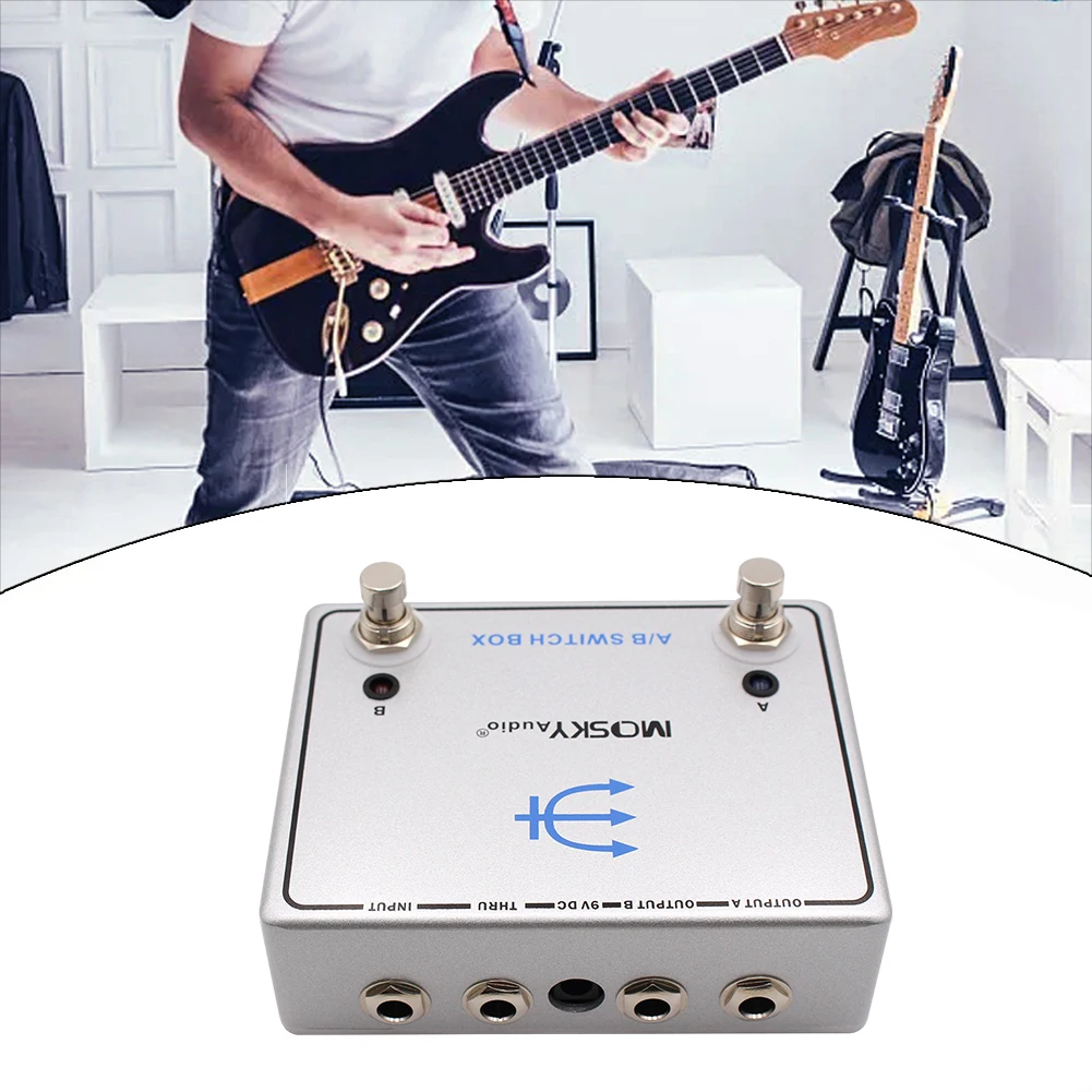 MOSKYAUDIO A/B SWITCH Effect Channel Box Switcher Pedal Signal To Two Amp Paths Guitar Parts Accessories