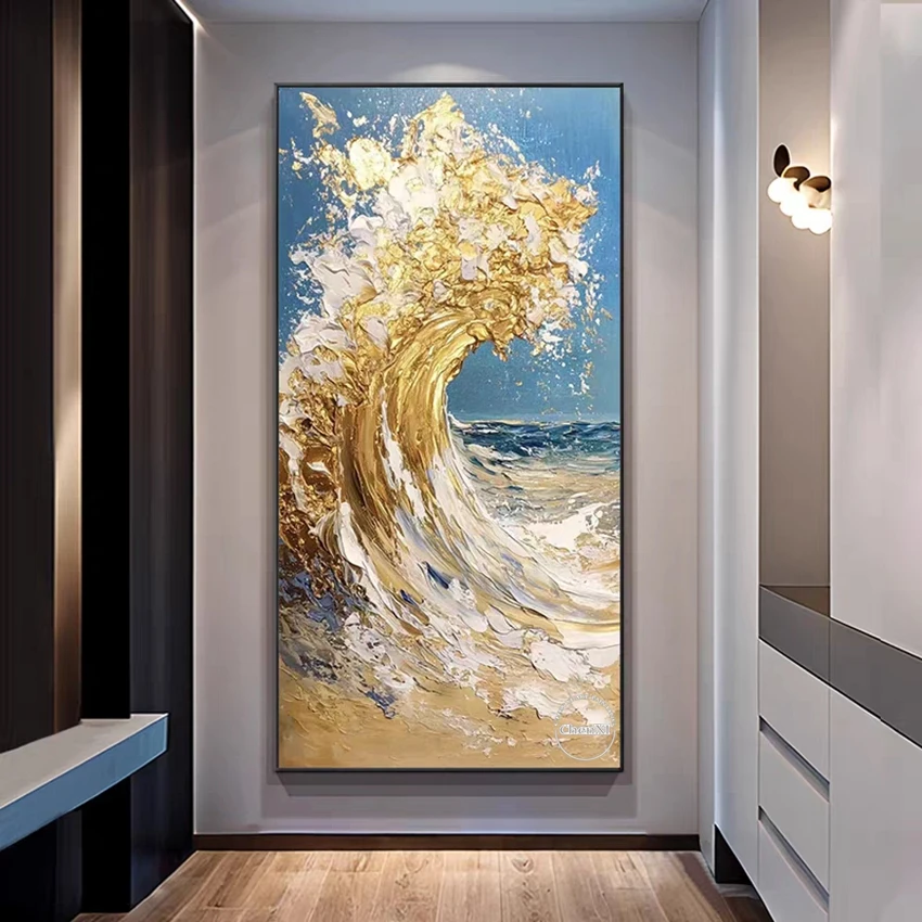 

Новое поступление 2025 года, морские притирки на пляже, картина маслом, холст, бар, художественная ручная картина, современный холст, произведения искусства для комнаты без рамы