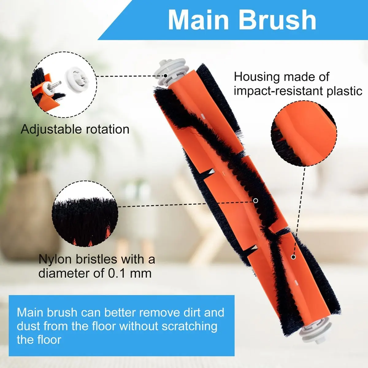 A1171U Aug. For D9, D9 Max, L10 Pro Robot Vacuum Spare Parts Consumables Main Side Brush Hepa Filter Mop Cloth