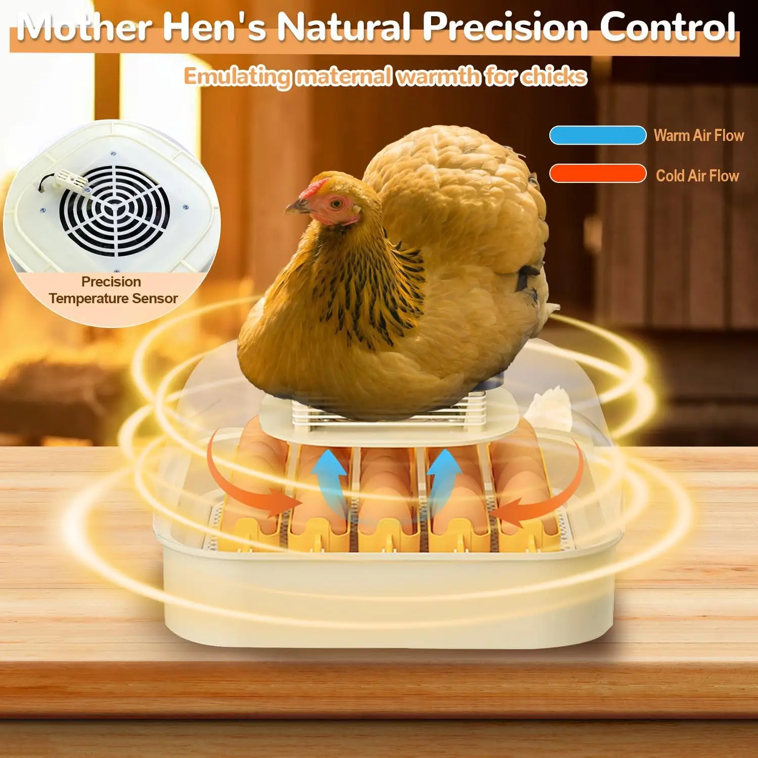 

30 Egg Incubator with Automatic Egg Turning and Humidity Control, Built-in Egg Candler, Air Vent, for Hatching Chicken, Quail