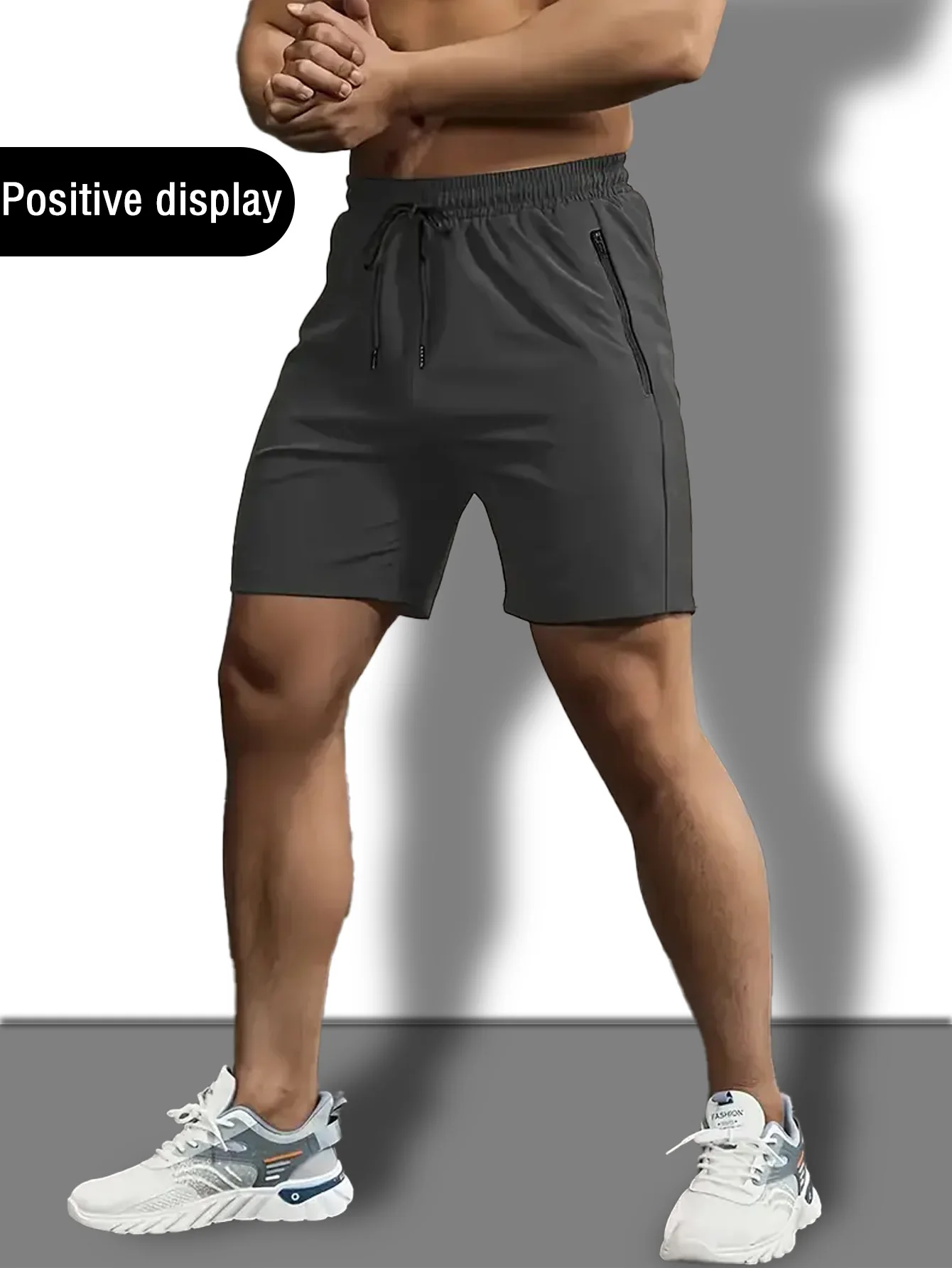 3 PCS Men Quick Drying Swim Trunks With Elastic Drawstring Waist And Zipper Pocket - LetterPrinted Beach Shorts | Adjustable Reg